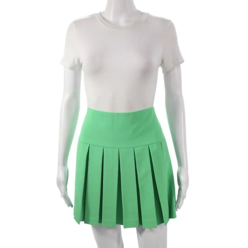 Alice + Olivia Women Pleated Short Skirt Green Size 6